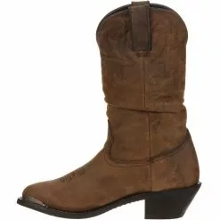 Durango Boots Durango Distressed Slouch Womens Western Boots Distressed Tan -Rogan‘s Shoes shop DG RD542 TAN3
