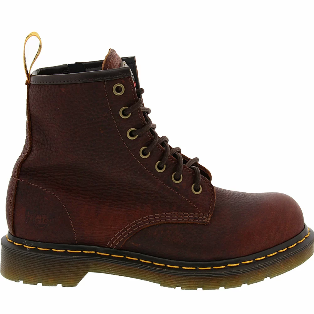 Dr. Martens Maple Zip Safety Toe Work Boots - Womens Brown 1 Dr. Martens Maple Zip Safety Toe Work Boots - Womens Brown