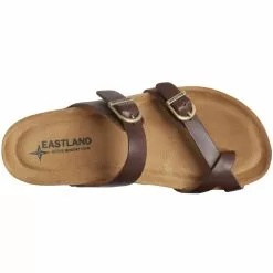Eastland TiogoToe Loop Sandal - Womens Walnut -Rogan‘s Shoes shop EA 377229 WAL3