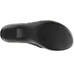 Eastland Poppy Slide Sandals - Womens Black -Rogan‘s Shoes shop EA 3860 79M BLK4