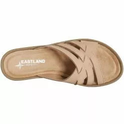 Eastland Poppy Slide Sandals - Womens Light Grey -Rogan‘s Shoes shop EA 3860 79M LGR3