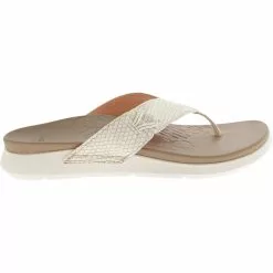 Earth Origins Dania Flip Flops Womens Sandals Cream