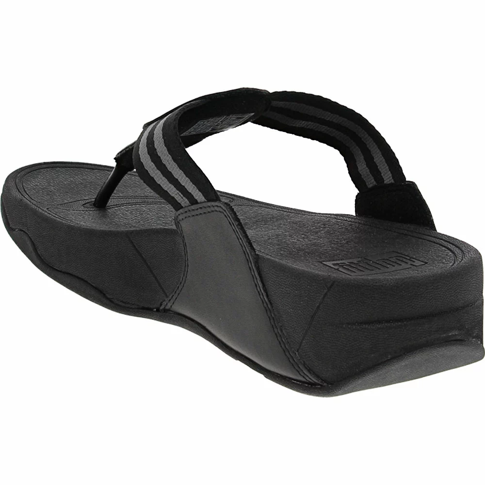 FitFlop Walk Star Toe Post Flip Flops - Womens Black 3 FitFlop Walk Star Toe Post Flip Flops - Womens Black - Image 3