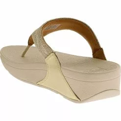 FitFlop Lulu Glitz Toe Post Flip Flops - Womens Gold -Rogan‘s Shoes shop FF ET9 090 GLD3