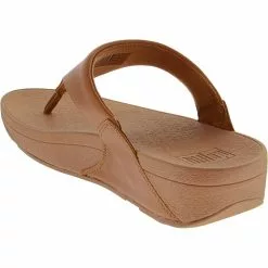 FitFlop Lulu Leather Post Flip Flop - Womens Tan -Rogan‘s Shoes shop FF I88 001 TAN3