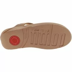 FitFlop Lulu Leather Post Flip Flop - Womens Tan -Rogan‘s Shoes shop FF I88 001 TAN4