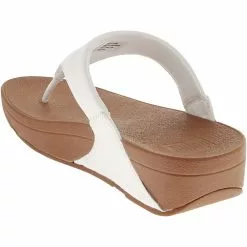 FitFlop Lulu Leather Post Flip Flop - Womens White -Rogan‘s Shoes shop FF I88 001 WHT3