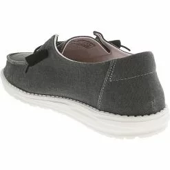 Hey Dude Wendy Chambray Slip On Casual Shoes - Womens Black -Rogan‘s Shoes shop HD 21410522 BLK3