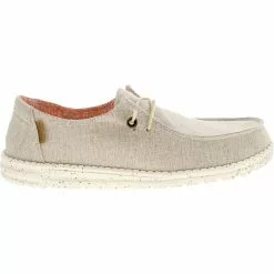Hey Dude Wendy Chambray Slip On Casual Shoes - Womens White Nut