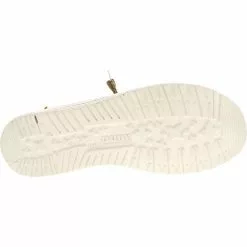 Hey Dude Wendy Chambray Slip On Casual Shoes - Womens White Nut -Rogan‘s Shoes shop HD 21410522 WHT4