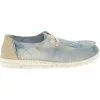 Hey Dude Wendy Tie Dye Womens Slip On Casual Shoes Dawn Blue
