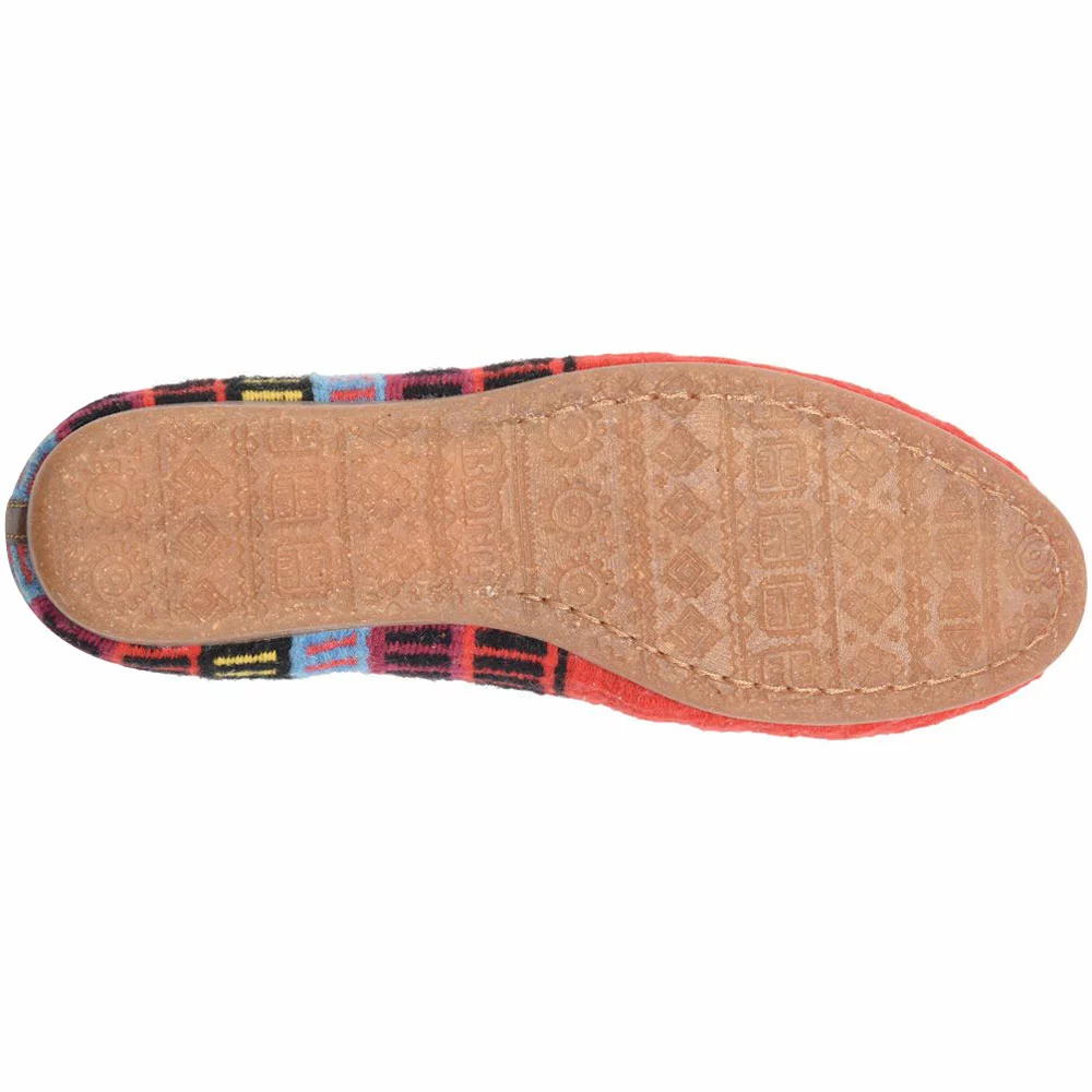 Born Giselle Womens Slip On Casual Shoes Red Cotton Multi 4 Born Giselle Womens Slip On Casual Shoes Red Cotton Multi - Image 4