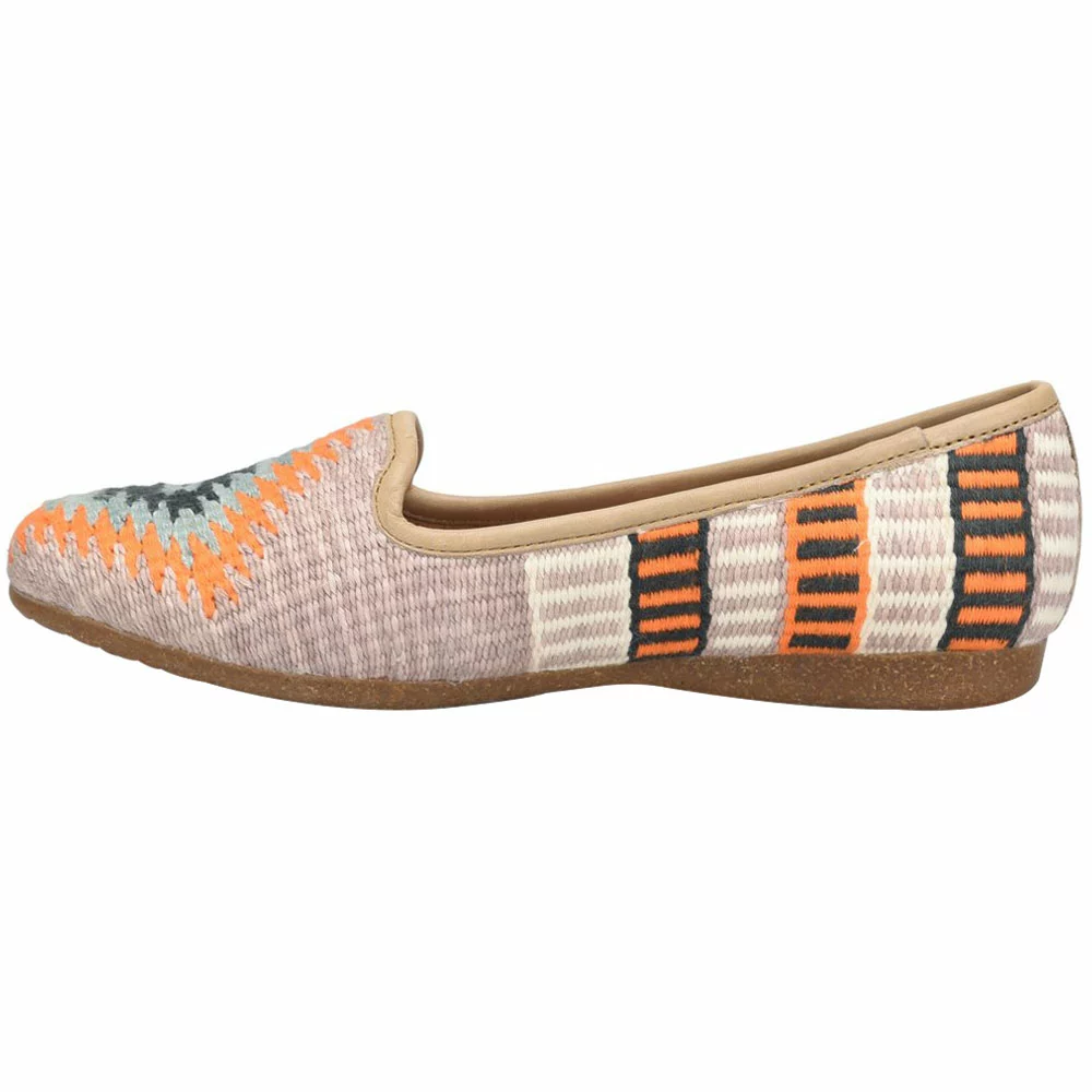 Born Giselle Womens Slip On Casual Shoes Taupe Cotton Multi 3 Born Giselle Womens Slip On Casual Shoes Taupe Cotton Multi - Image 3