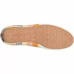 Born Giselle Womens Slip On Casual Shoes White Cotton Multi -Rogan‘s Shoes shop HH 20590 WHT4