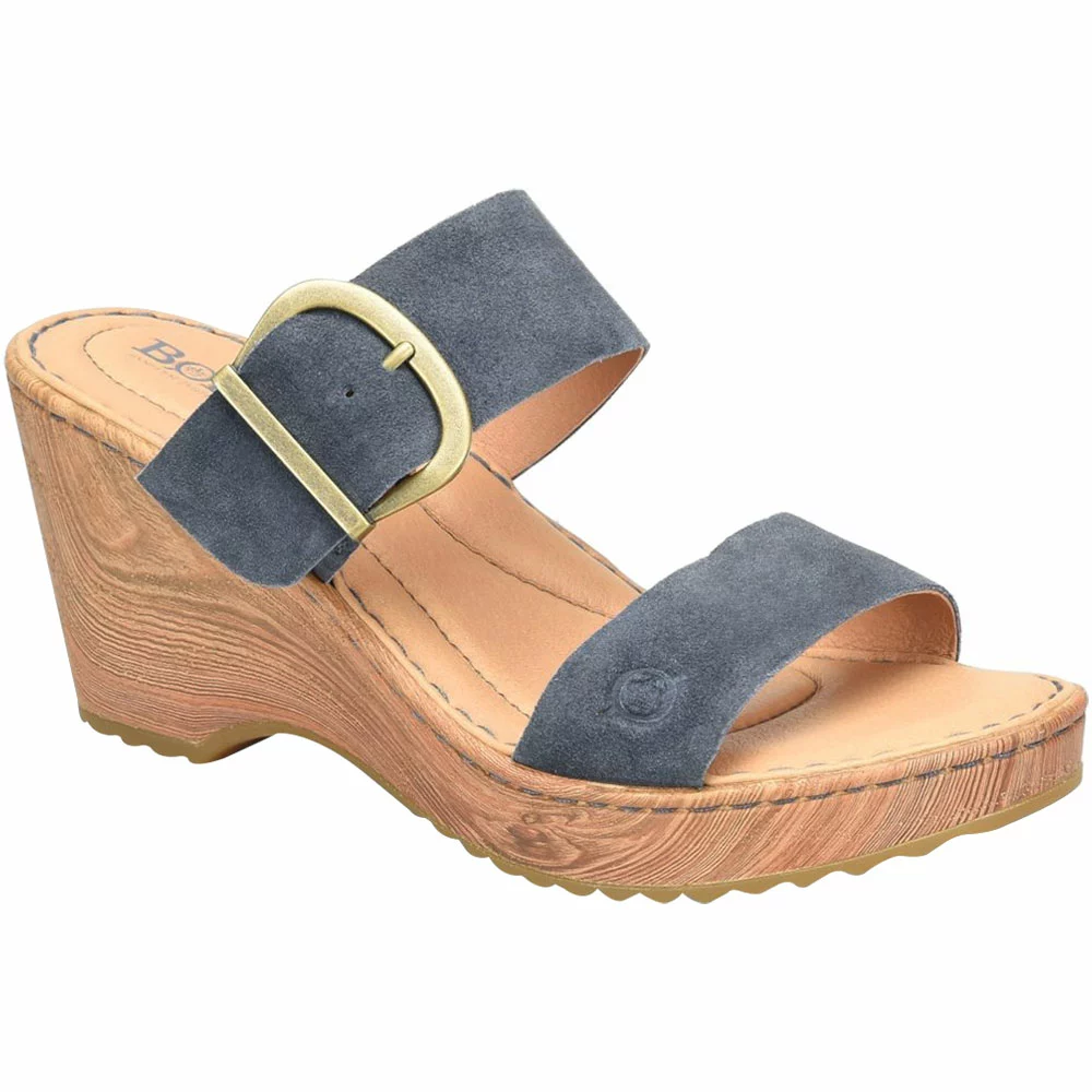 Born Emily Sandals - Womens Light Jeans Distressed Blue 2 Born Emily Sandals - Womens Light Jeans Distressed Blue - Image 2