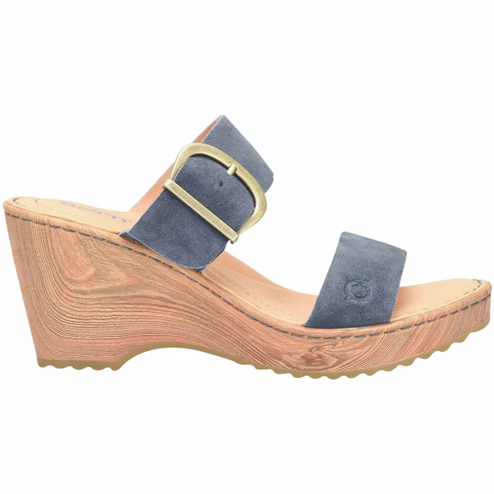 Born Emily Sandals - Womens Light Jeans Distressed Blue 1 Born Emily Sandals - Womens Light Jeans Distressed Blue