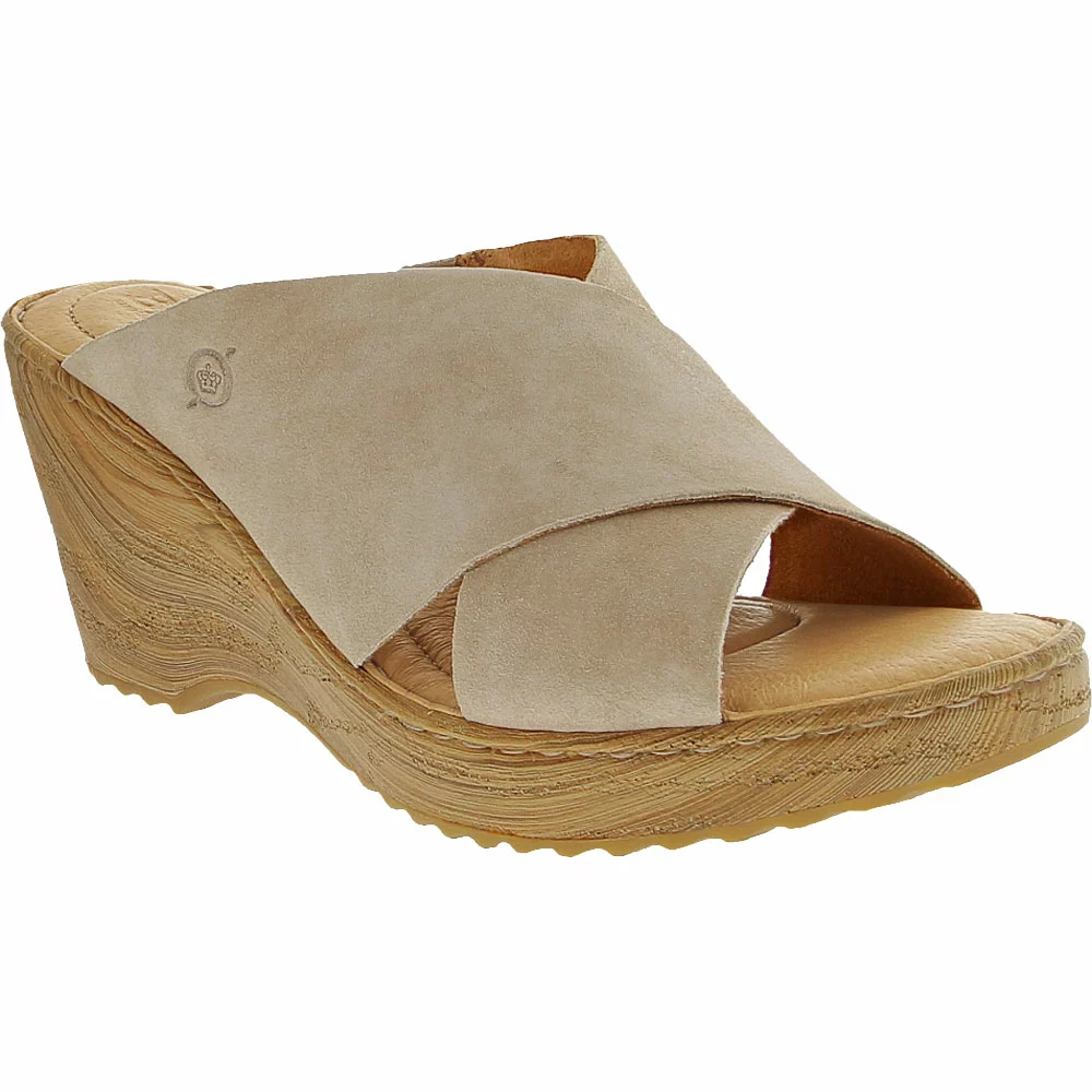 Born Nora Sandals - Womens Cream Visone Suede 2 Born Nora Sandals - Womens Cream Visone Suede - Image 2
