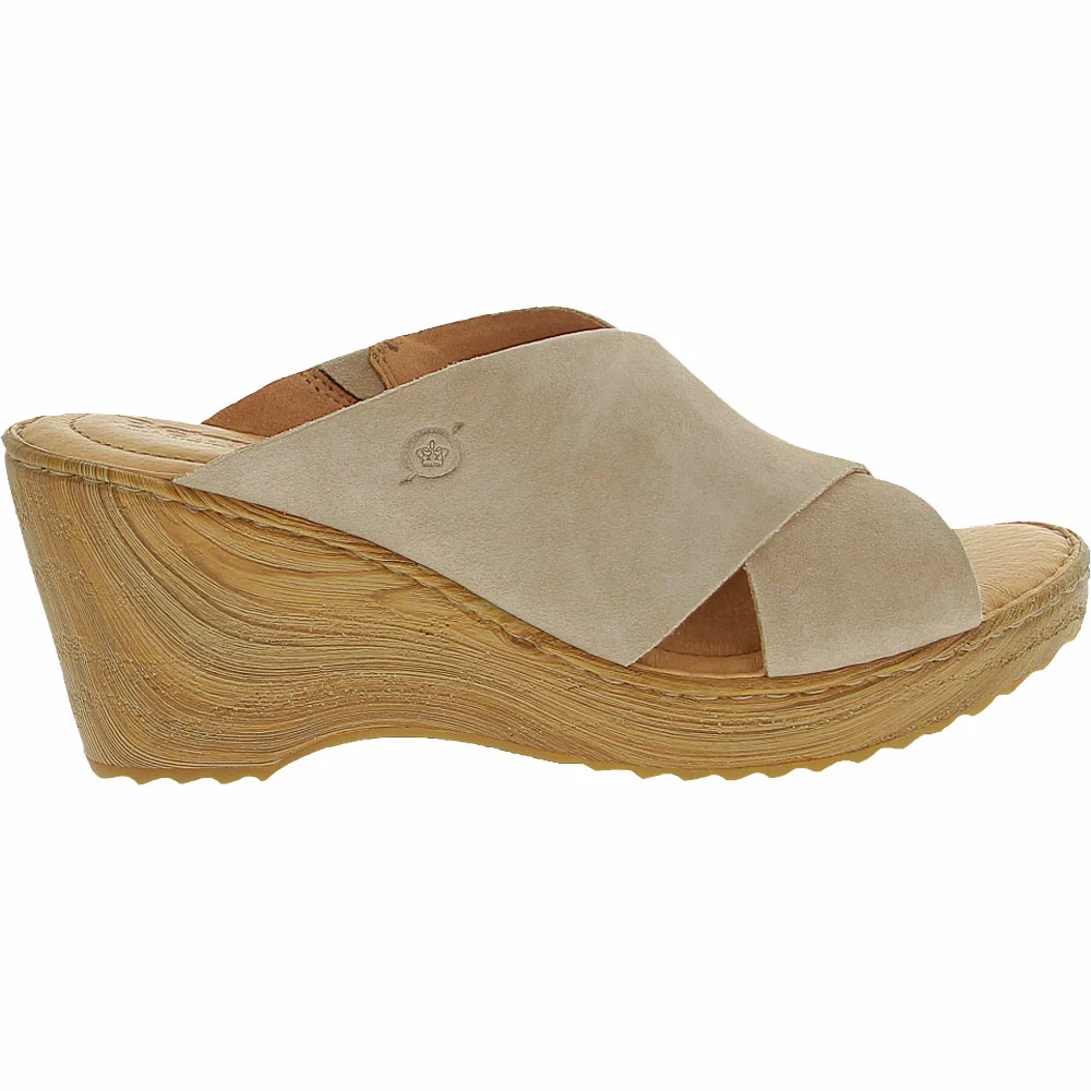Born Nora Sandals - Womens Cream Visone Suede 1 Born Nora Sandals - Womens Cream Visone Suede