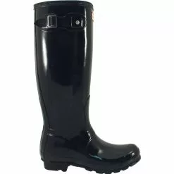 Hunter Original Tall Gloss Rain Boots - Womens Gloss Black