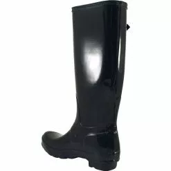 Hunter Original Tall Gloss Rain Boots - Womens Gloss Black -Rogan‘s Shoes shop HN 1000TRGL BLK3