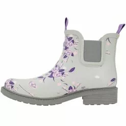 JBU Chelsea Rain Boots - Womens Light Grey Floral Print -Rogan‘s Shoes shop JB B2CHR65 LGF3