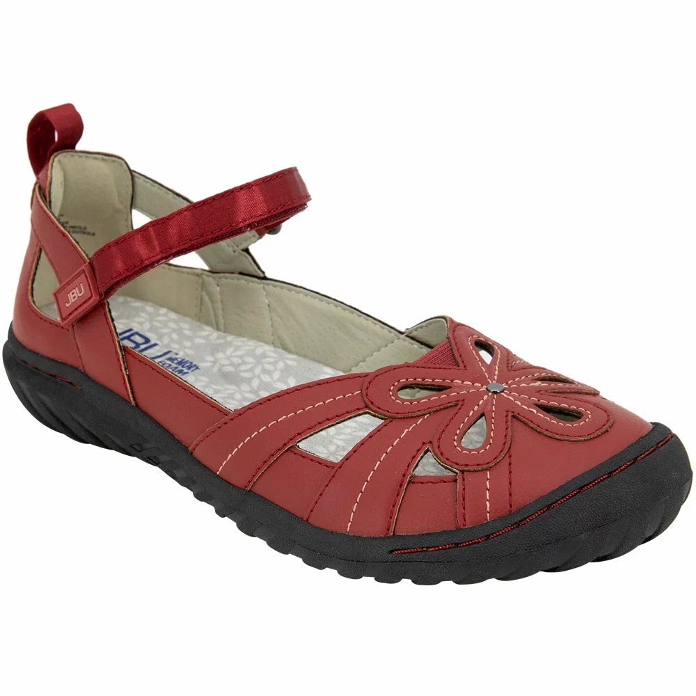 JBU Magnolia Mary Jane Casual Shoes - Womens Red 2 JBU Magnolia Mary Jane Casual Shoes - Womens Red - Image 2