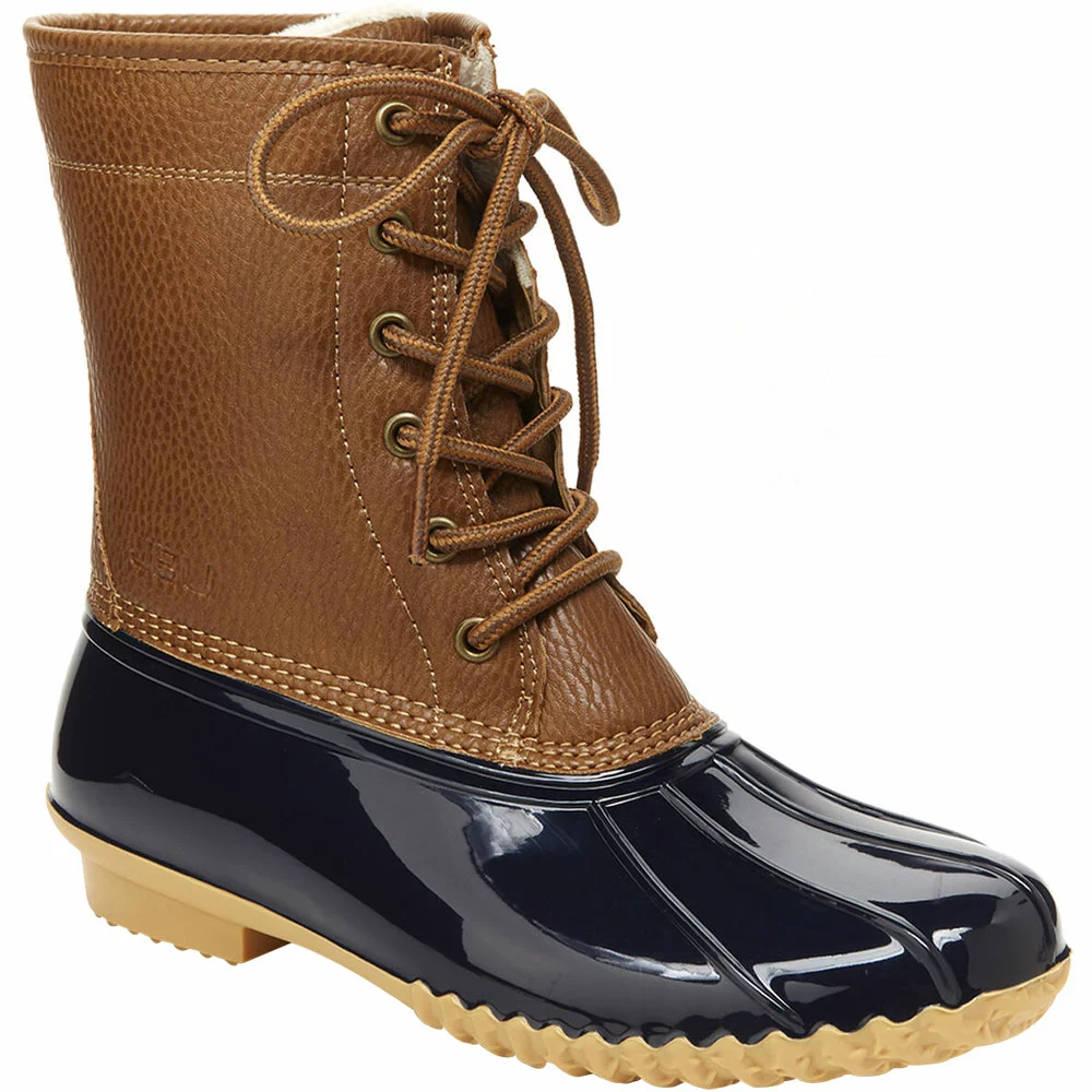 JBU Maplewood Womens Waterproof Duck Boots Navy Tan 2 JBU Maplewood Womens Waterproof Duck Boots Navy Tan - Image 2