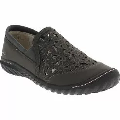 JBU Wildflower Moc Slipon Casual Shoes - Womens Charcoal -Rogan‘s Shoes shop JB JB19WFM BLK1