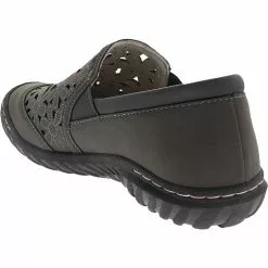 JBU Wildflower Moc Slipon Casual Shoes - Womens Charcoal -Rogan‘s Shoes shop JB JB19WFM BLK3
