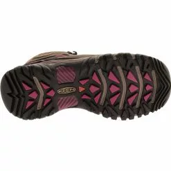 KEEN Targhee 3 Mid Waterproof Womens Hiking Boots Weiss Boysenberry -Rogan‘s Shoes shop KE 1018178 BRN4