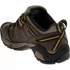 KEEN Utility Boots KEEN Utility Detroit Xt Met Lo Safety Toe Work Shoes - Womens Cascade Brown Golden Rod -Rogan‘s Shoes shop KE 1021316 BRN3