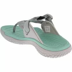 KEEN Solr Toe Post Water Sandals - Womens Light Gray Ocean Wave -Rogan‘s Shoes shop KE 1022509 SIL3