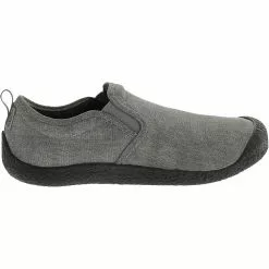 KEEN Howser Canvas Slip On Womens Casual Shoes Grey Black
