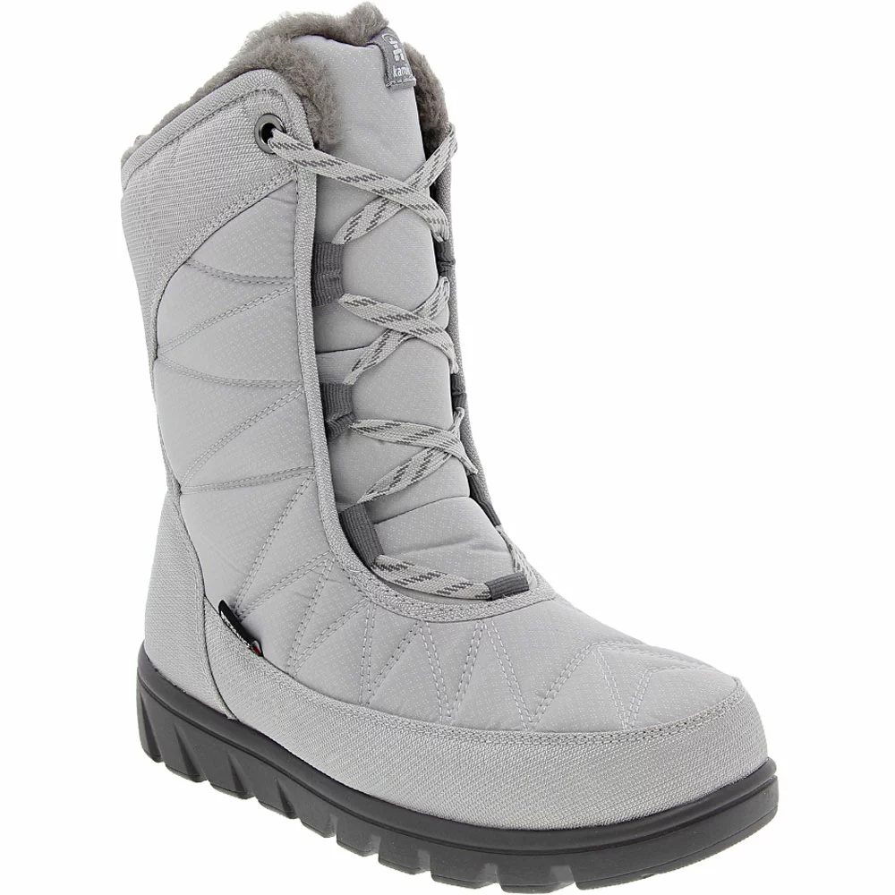 Kamik Boots Kamik Hannah Mid Winter Boots - Womens Light Grey 2 Kamik Boots Kamik Hannah Mid Winter Boots - Womens Light Grey - Image 2