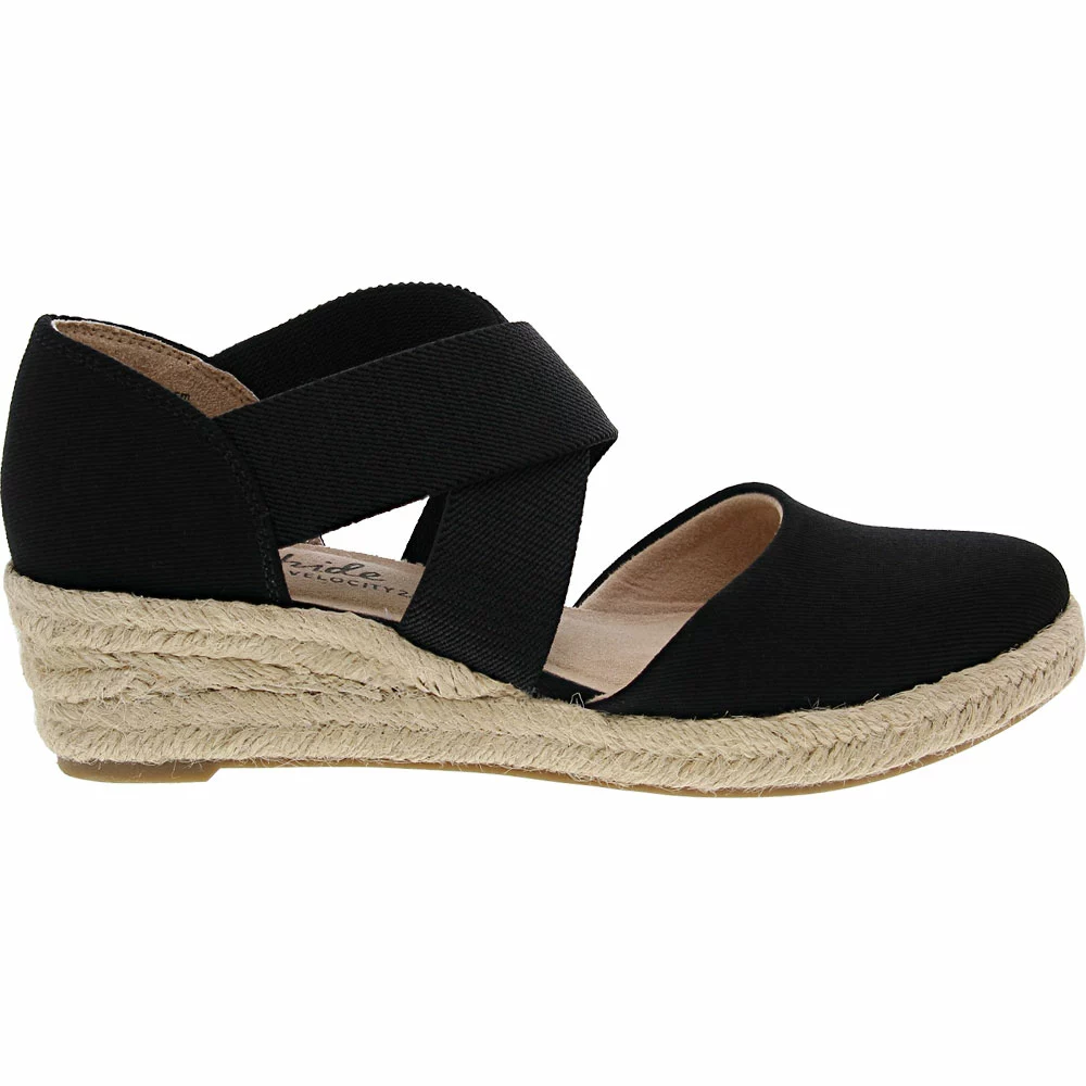 Life Stride Keaton Espadrille Wedge Womens Sandals Black 1 Life Stride Keaton Espadrille Wedge Womens Sandals Black