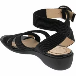 Life Stride Temple Slide Sandals - Womens Black -Rogan‘s Shoes shop LS TEMPLE BLK3