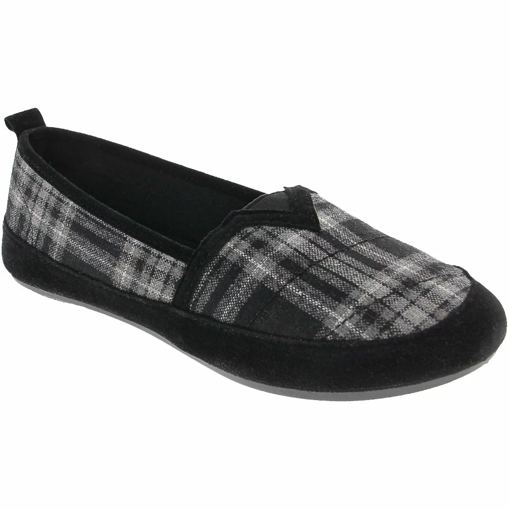 Mia Adri Slip On Casual Shoes - Womens Black Plaid 2 Mia Adri Slip On Casual Shoes - Womens Black Plaid - Image 2