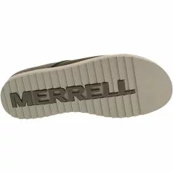 Merrell Juno Clog Suede Slip On Casual Shoes - Womens Olive -Rogan‘s Shoes shop ME 001412 OLI4