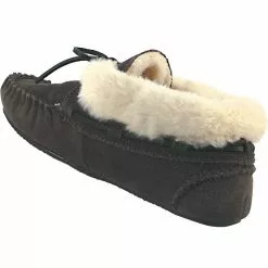 Minnetonka Moccasins Minnetonka Chrissy Slippers - Womens Grey -Rogan‘s Shoes shop MN 40031 GRY3