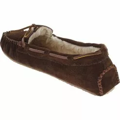 Minnetonka Moccasins Minnetonka Cally Slippers - Womens Chocolate -Rogan‘s Shoes shop MN 4012 CHO3