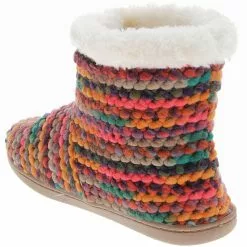 Minnetonka Moccasins Minnetonka Betty Bootie Slippers - Womens Orange Multi -Rogan‘s Shoes shop MN 44048 ORA3