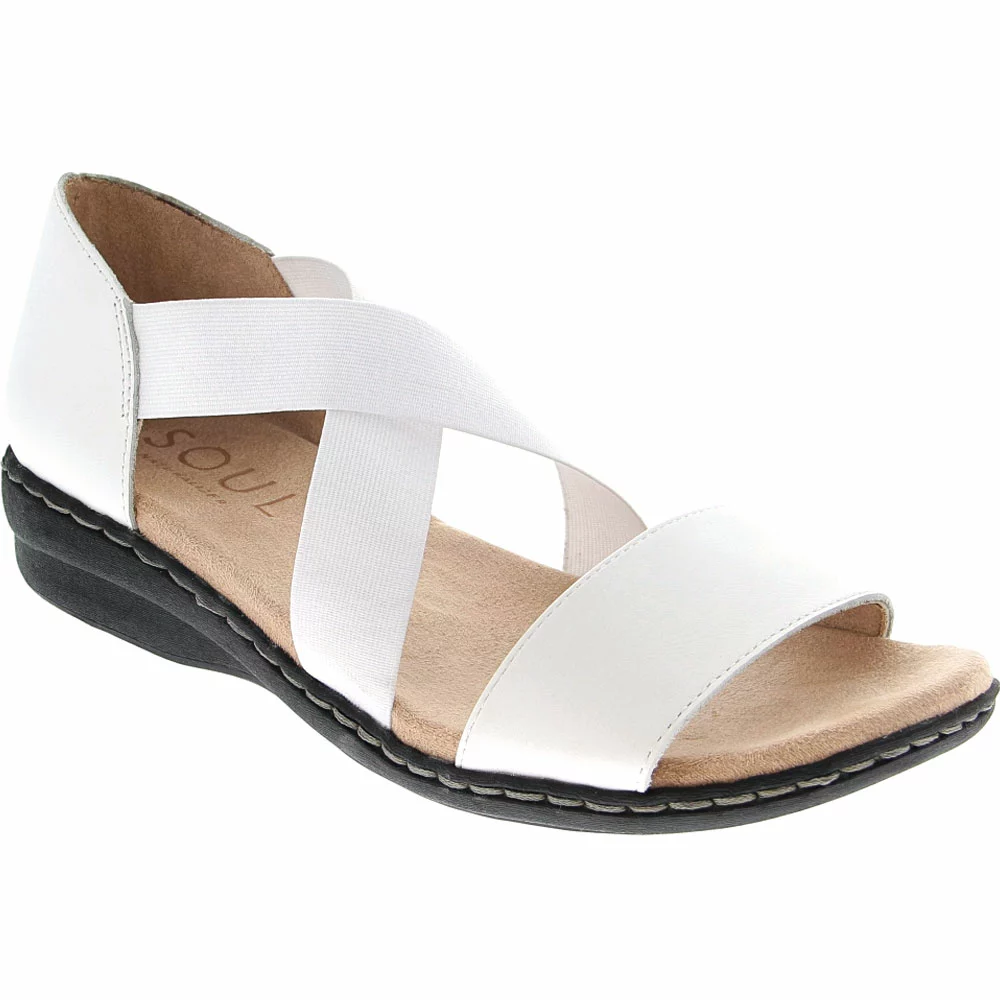 Natural Soul Blume Sandals - Womens White 2 Natural Soul Blume Sandals - Womens White - Image 2