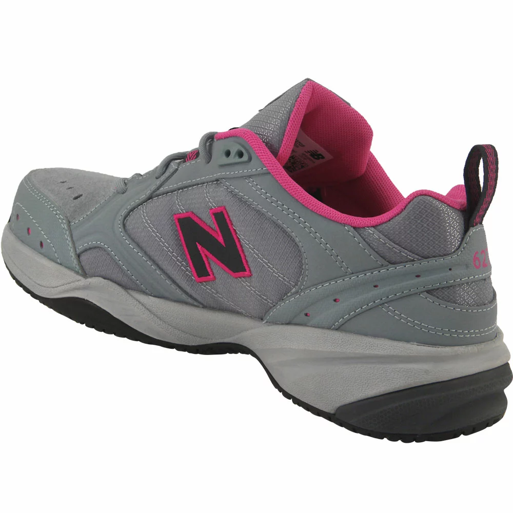 New Balance Work Suede 627 Steel Toe Work Shoes - Womens Grey Pink 3 New Balance Work Suede 627 Steel Toe Work Shoes - Womens Grey Pink - Image 3