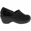 Nurse Mates Bryar Clog Patent Duty Shoes - Womens Black Crinkle Patent
