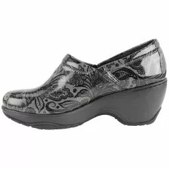 Nurse Mates Bryar Clog Patent Duty Shoes - Womens Dark Grey Paisley -Rogan‘s Shoes shop NM 251311 BPG3