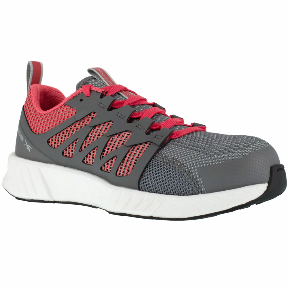 Reebok Work RB312 Flexweave SD Womens Comp Toe Work Shoes Grey Pink 2 Reebok Work RB312 Flexweave SD Womens Comp Toe Work Shoes Grey Pink - Image 2