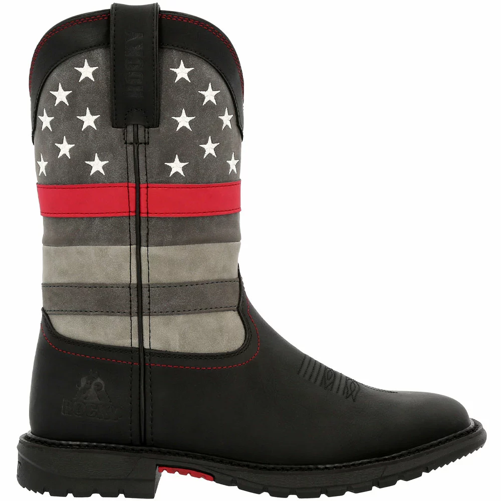 Rocky Boots Rocky Red Line RKD0089 Womens Western Boots Black 1 Rocky Boots Rocky Red Line RKD0089 Womens Western Boots Black