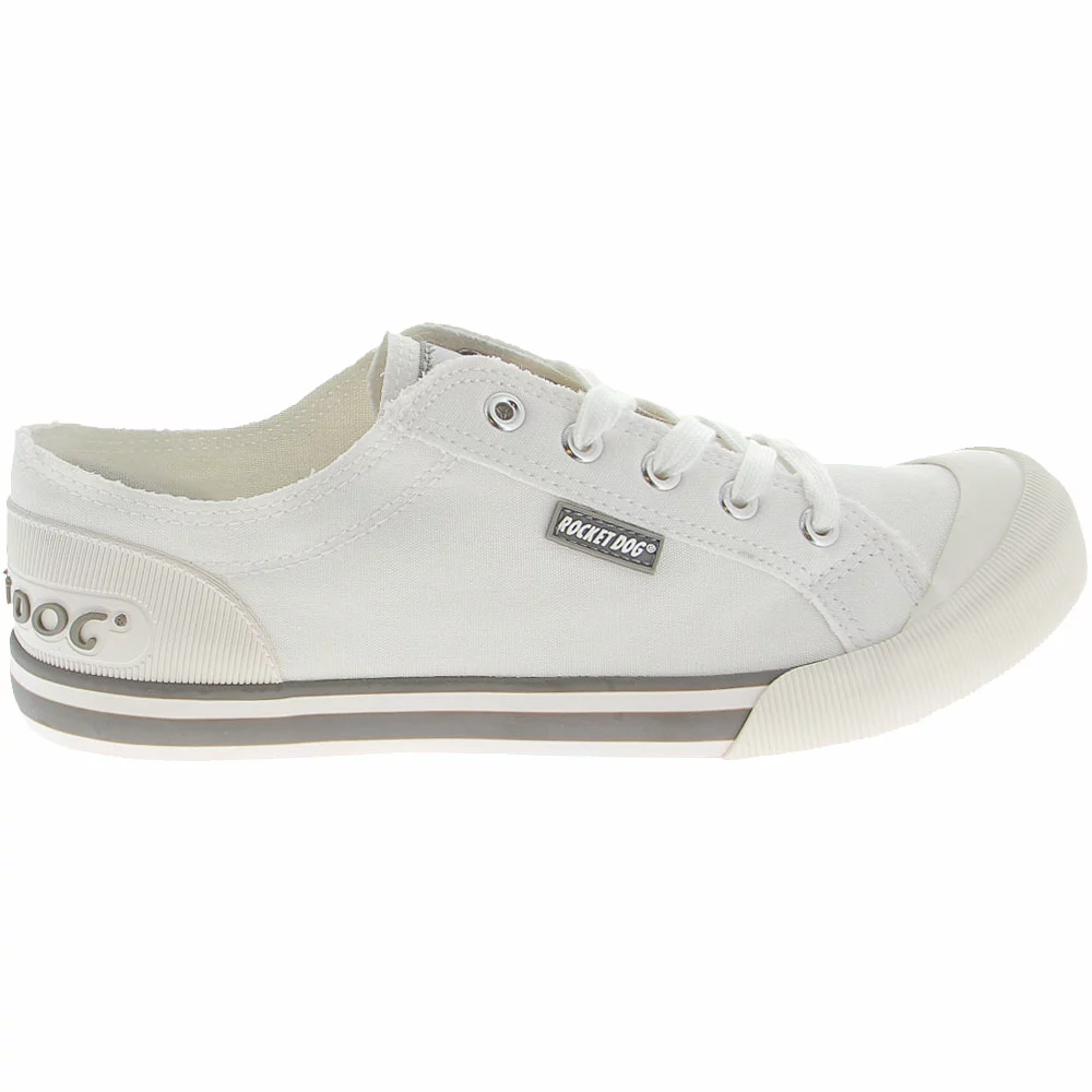 Rocket Dog Jazzin Lifestyle Shoes - Womens White Canvas 1 Rocket Dog Jazzin Lifestyle Shoes - Womens White Canvas