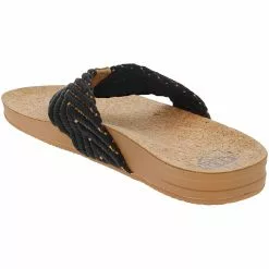 Reef Cushion Strand Flip Flops - Womens Black Tan 6 Reef Cushion Strand Flip Flops - Womens Black Tan -Rogan‘s Shoes shop RF CI3772 XTN3