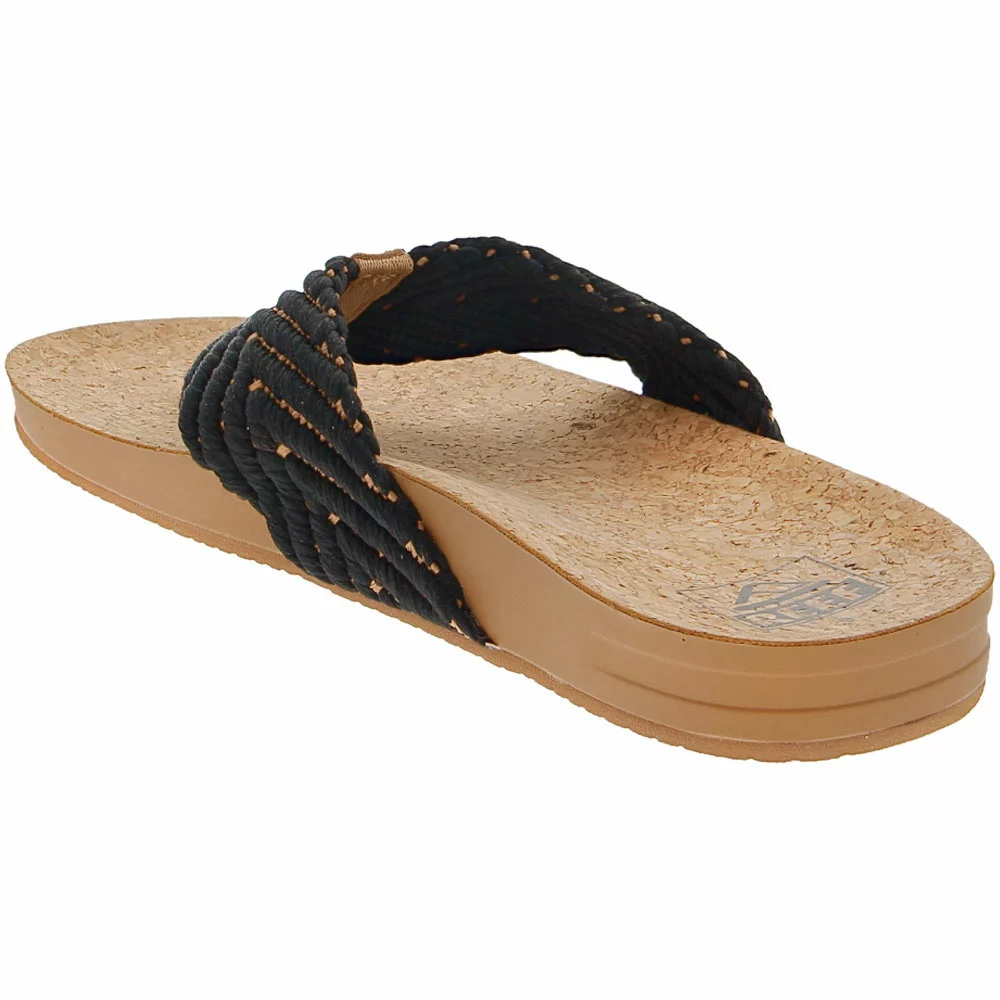 Reef Cushion Strand Flip Flops - Womens Black Tan 3 Reef Cushion Strand Flip Flops - Womens Black Tan - Image 3